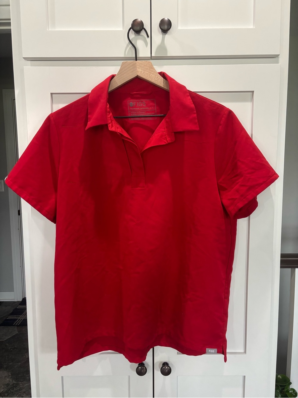 Figs Men’s Red Polo Shirt - Classic Short Sleeve
